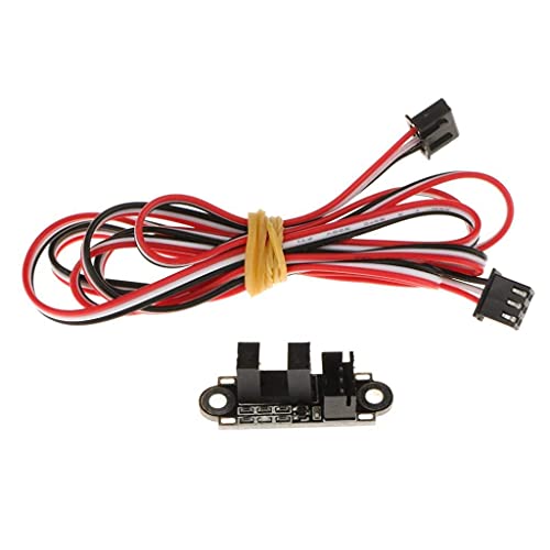 JRUIAN Ensemble d'accessoires d'imprimante de Haute qualité de 1 Interrupteur de Fin de Course de contrôle Optique de Fin de Course + câble 3 Broches pour imprimantes 3D Cover
