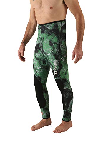 Seac Ghost, High-Waisted Pant In 5 Mm Ultrastretch Neoprene For Freediving And Spearfishing, Camo Green, X-Large (0010352250105A) #TOP29