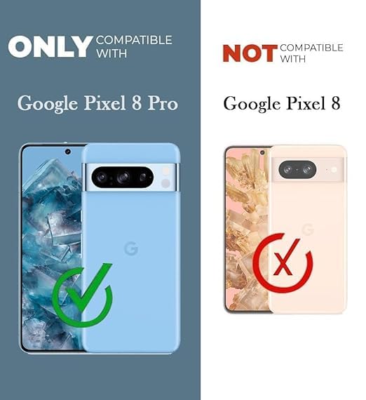 Image of Jkobi Lifetime Anti-Yellow MagSafe Compatible Clear Back Cover Case for Google Pixel 8 Pro (Sleek Hard Crystal | Shockproof and Camera Protection)