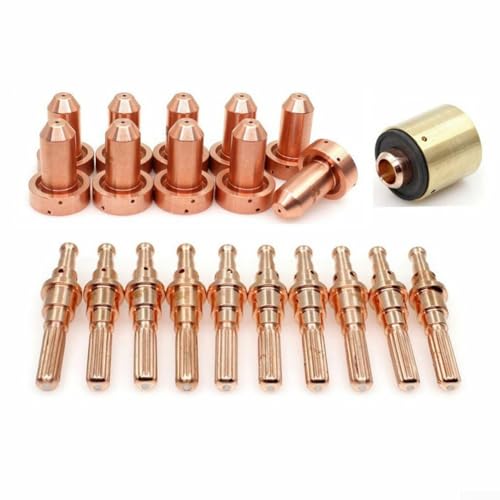 21 Pieces Plasma 9-8215 9-8211 9-8213/9-8277 Nozzle 80A For Thermodynamics For SL60 For SL100, WS OEM Compatible Plasma Cutting Machine Consumables