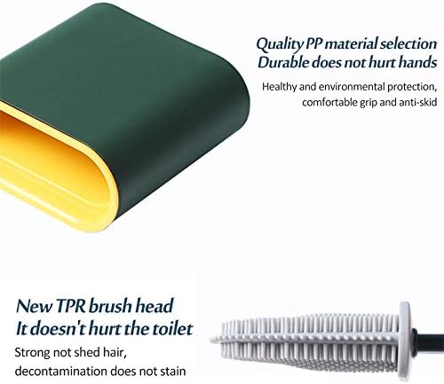 SPEATOP Toilet Brush and Holder, Bathroom Toilet Cleaning Brushes & Quick Drying Holders Kit - Image 4