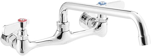 Miniatura 8 de Grifo de fregadero comercial con centro de 8 pulgadas y boquilla giratoria (8 pulgadas)