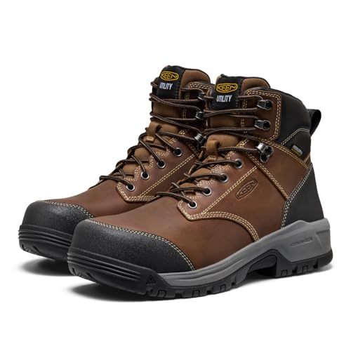 Image of KEEN Utility Men's Evanston 6 inch Composite Toe Waterproof Leather Durable Construction Work Boots