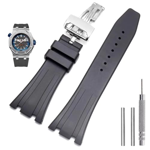 Correa de reloj de silicona de 26mm: pulsera deportiva de goma para AP Royal Oak