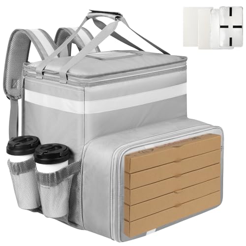 Jiefeike Food Delivery Backpack, Expandable Insulated Pizza Bags for Delivery,