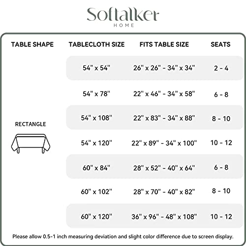 Softalker Faux Linen Rectangle Tablecloth - Waterproof Stain Resistant Burlap Table Cloths, Anti-Shrink Farmhouse Rustic Tabletop Covers For Kitchen, Dining, Outdoor (Beige, 52 X 70 Inch) #TOP6