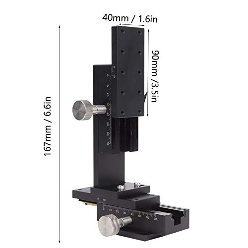 Plataforma de recorte manual Cryfokt etapa de elevación de aluminio de 40x90 mm para óptica 6