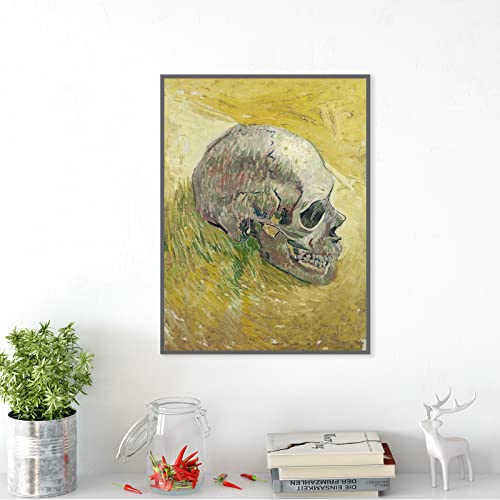 123 Life Van Gogh Skull Poster Oil Painting Prints Vintage Wall Art Impressionism Canvas Pictures For Living Room Bedroom Home Decor - Unframed - 30X40Cm/12X16In #TOP2