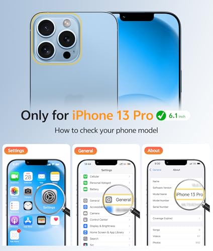 Image of FNTCASE for iPhone 13 Pro Case: [Compatible with Magsafe] Translucent Matte Cases with [Full Camera Protection] [Screen Protector] Military Grade Shockproof Protective Phone Cover - Light Blue