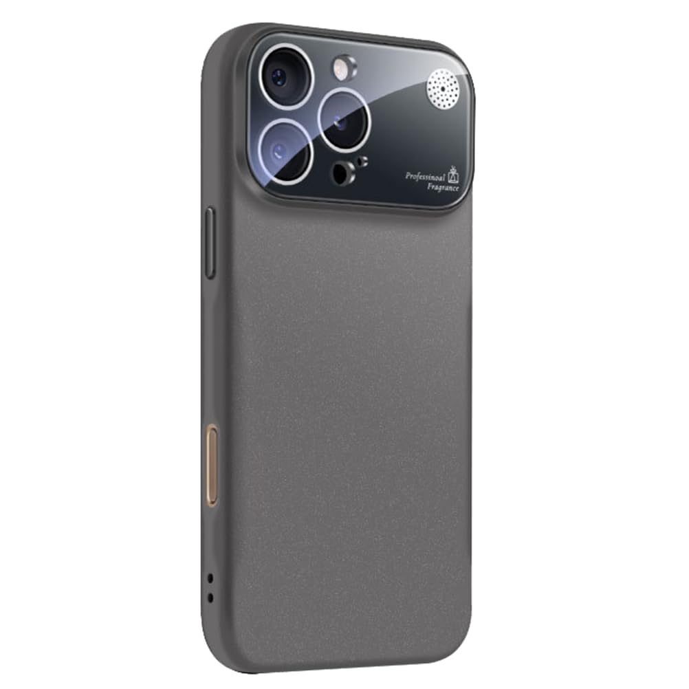 Coque iPhone 17 Air aromathérapie avec protection caméra intégrée gris