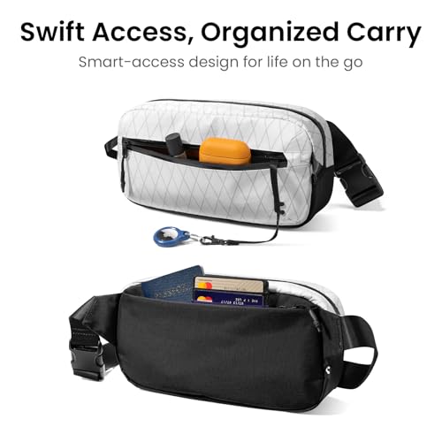 Image of tomtoc 3.5L X-Pac Sling Bag with RFID Blocking, Crossbody Bag Minimalist Chest Shoulder Pack for Men /Women, Water-resistant Lightweight Casual Funny Pack for Travel /Daily Commute, Nintendo Switch 2