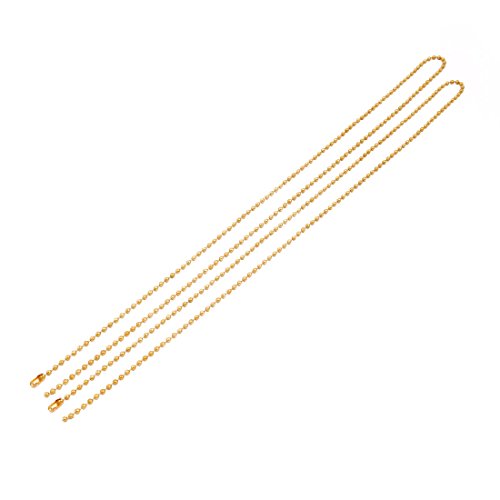 Aexit 2pcs 3mm Lighting fixtures and controls Dia Metal Plated Iron Beaded Connector Ball Key Chain 80cm Length