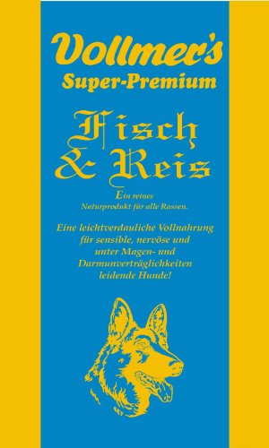 Vollmer's 37086 Hundefutter Fisch und Reis 5 kg