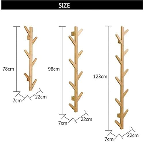 Perchero de pared tipo árbol de madera maciza para decorar el dormitorio 5