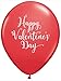 Produktbild Qualatex 48206 Bolzenschneider rund Happy Valentine Day Script Latex Ballon, rot, 28 cm