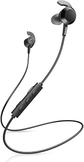 PHILIPS E4205BK/00 In-Ear Headphones Bluetooth with Inline Remote Control (8.2-mm Neodymium drivers, BASS Boost Button, 10 Hours Play Time, Noise Isolation, Secure Fit) Black – 2020/2021 Model