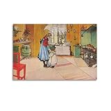 Carl Larsson Kunstposter Die Küche, Heimdekoration, 