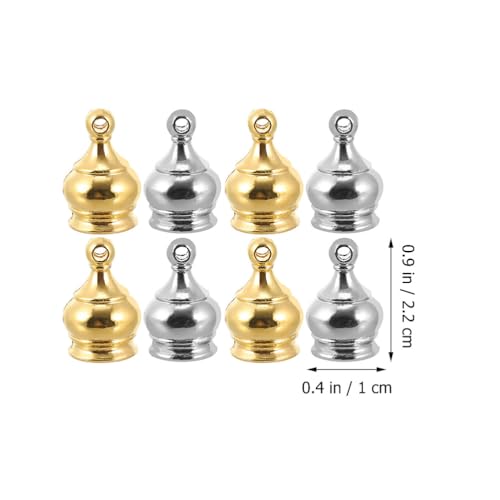 Image of Hemobllo Lamp Finials Set of 8 Electroplated Lamp Finial Caps for Table Lamps Chandeliers Porch Lamps and Diy Lighting Fixtures 0.86 Inch Light Knob Decor