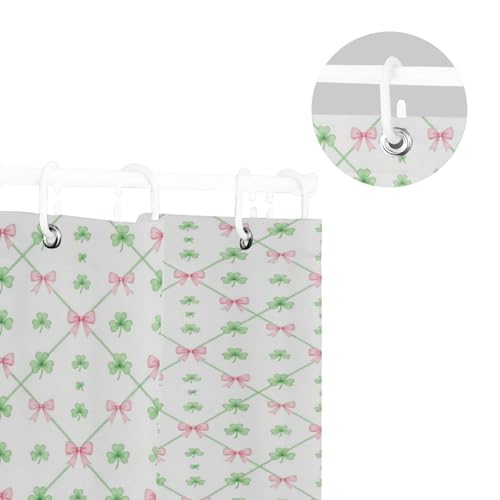 Rideau de douche Saint-Patrick en polyester imperméable 183x183cm avec crochets inclus - 6