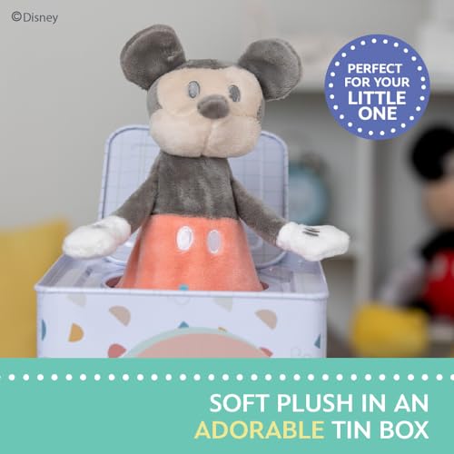 Image of Kids Preferred Disney Baby Mickey Mouse Jack in The Box Musical Toys for Babies and Toddlers, Plays inchThe Mickey Mouse March inch Mickey Springs Out from A Colorful Box
