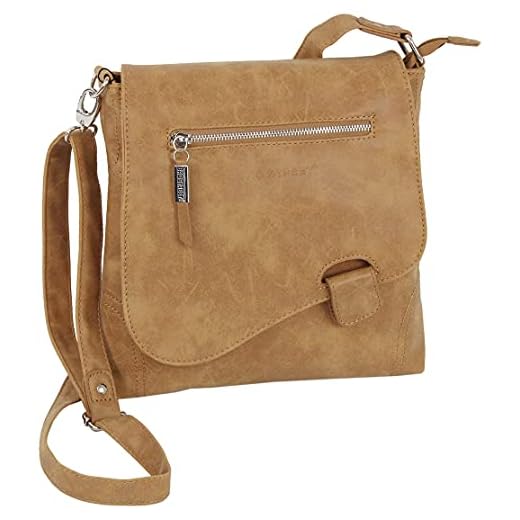 Bag Street - Bolso al hombro para mujer marrón coñac