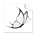 Simple Vintage Flying Black Butterfly Cleaning Cloth Phone Screen Glasses Cleaner 5pcs