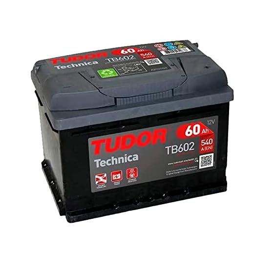Tudor TB602 Batería de coche Tudor 60Ah 540A, Gama Technica, para Automóvil de turismo