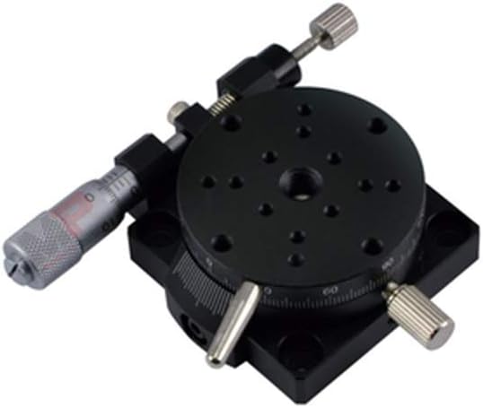Manual Rotary Table, MPositioning R40B-L Mini Manual Rotation Stage 38 mm Dia. of Platform, Fine and Coarse Rotation