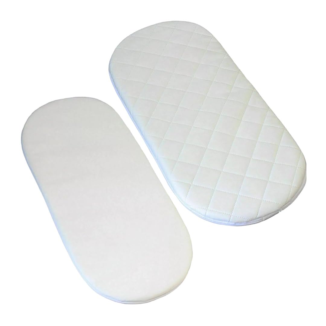 Hypoallergenic Mattress for Moses Baskets Breathable, Removable Cover, Durable Foam Construction Ideal Baby Bedding (72 x 26 x 4 cm)