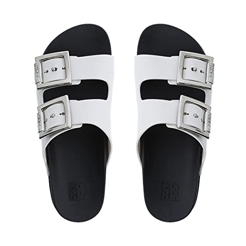 Sandália Partner III, Zaxy, Feminino, Preto/Branco, 37