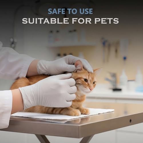 Image of 100 Pcs Disposable Nitrile Gloves | Powder-Free, Latex-Free, Food Safe & Chemical Resistant Hand Gloves for Kitchen, Medical, Salon, Cleaning & Lab (Medium)