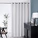 Deconovo Blackout Curtains Thermal Insulated Wide Width Curtains Grommet Room Darkening Curtains for Bedroom 80 x 84 Inch Greyish White 1 Panel
