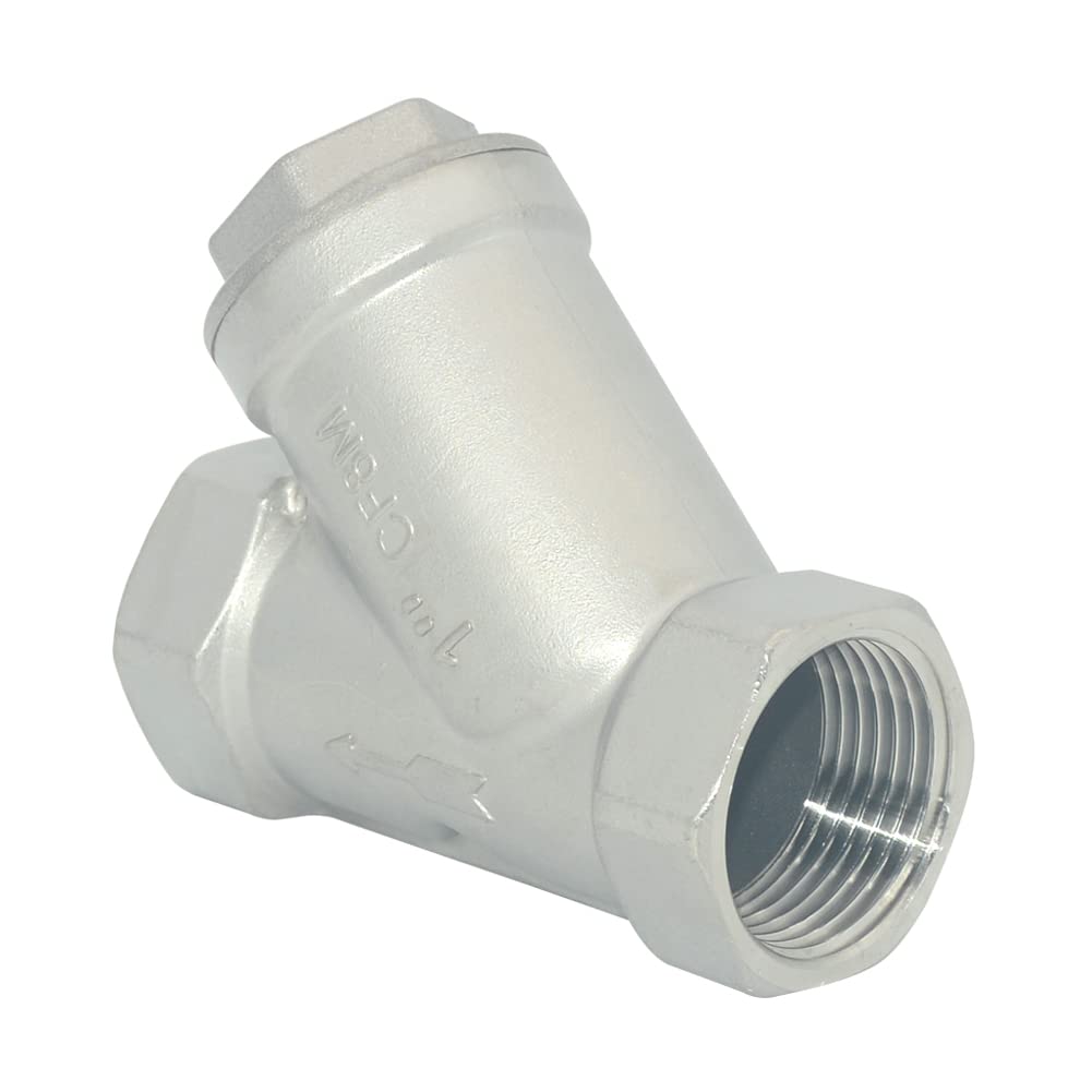 Y-Shaped Water Filter - Thick Pre-Filter for Tap Water Compatible with Standard Water Meters Silver 1 inch — view 7