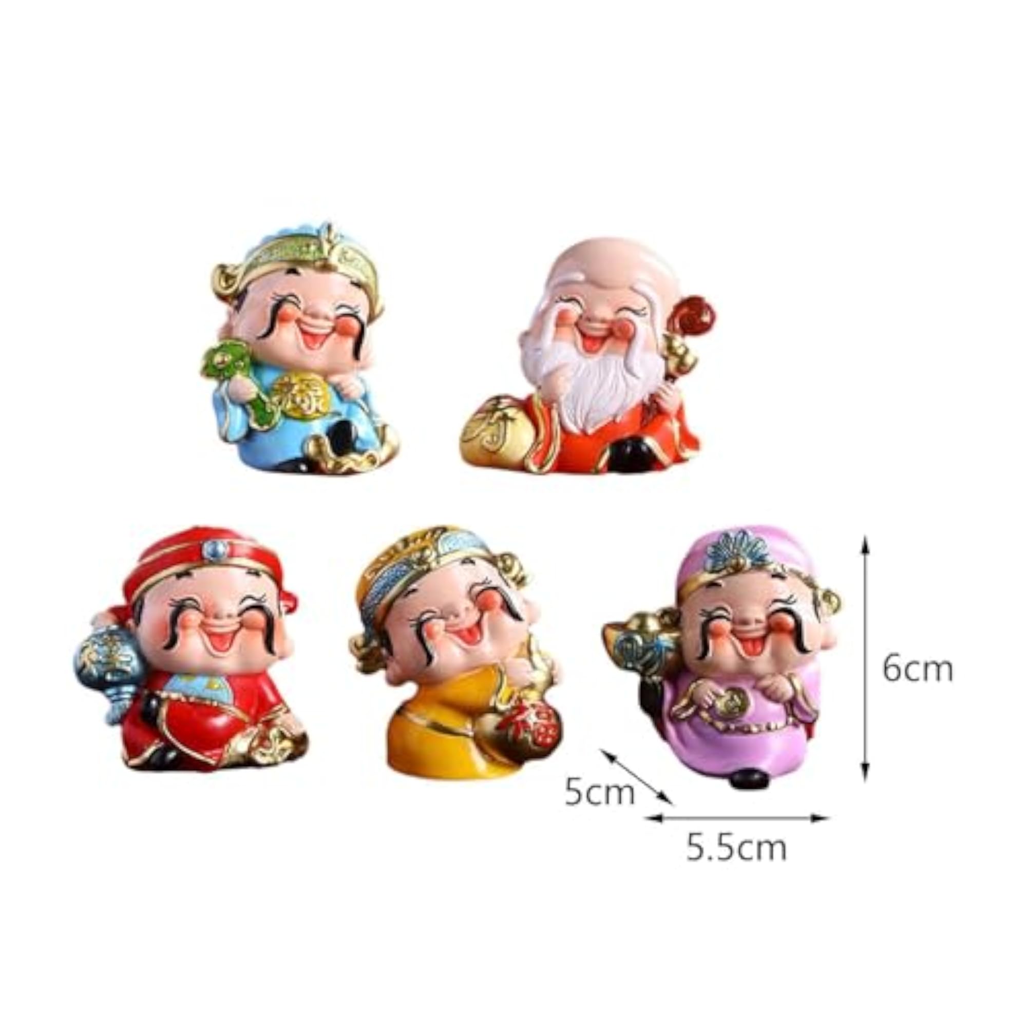 Fortune Figurines Tabletop Sculpture Resin Wealthy Statue