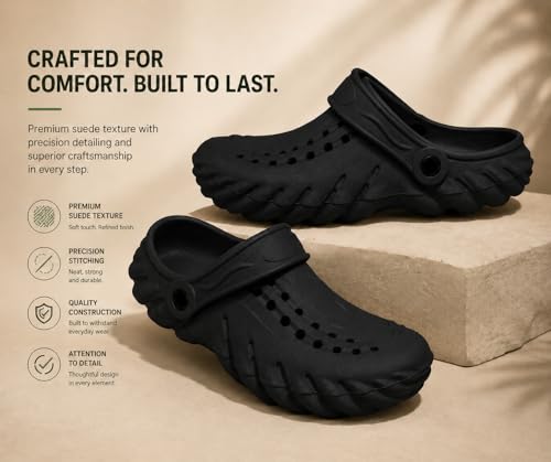 Image of Kraasa Men's Lightweight Classic Clogs Sandals with Adjustable Back Strap & Daily Used Slipper with Lightweight Design for Men's & Boy's