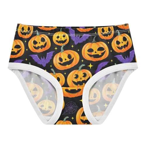 Joisal Girls Underwear Toddlers 2t Cotton Panties for Girl Florals Briefs Girls Undies Halloween Pumpkins Bats Black