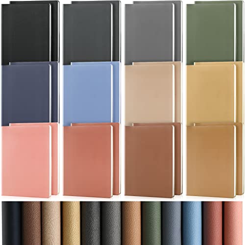 PerKoop 24 Pcs A5 PU Leather Journals Soft PU Leather Cover Ruled Writing Notebook Lined Journal Notebook for Office School Business Writing 128 Pages, 8.1'' x 5.6'' (Morandi Color) by PerKoop - Used condition - US$54.07