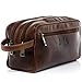 SID & VAIN Trousse de Toilette Cuir véritable GATWICK nécessaire de Voyage Grand Homme Poche de Toilette Marron
