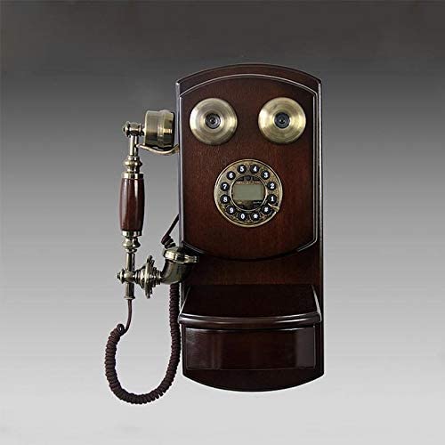 Amazon.co.jp: アンティーク木製壁掛け電話ヴィンテージ回転式ダイヤル