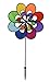 In the Breeze Spectrum Double Windee Wheelz - Ground Stake Included - Colorful Flower Spinner for your Yard and Garden