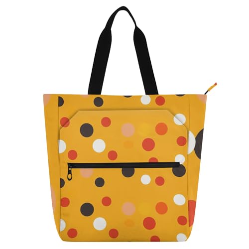 Bolsa de libros con lunares caléndula de diseño moderno y versátil