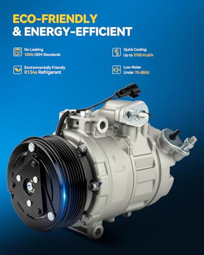 Image of PHILTOP 648311 Air Conditioner AC Compressor with Clutch for Ford Explorer 2011, 2012-2015 3.5L,Police Interceptor Utility 2013, 2014-2015 3.7L