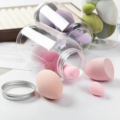 Image of 14 Pcs Makeup Sponges Set With Storage Case, Latex Free Flawless Soft Setting, Beauty Blender Sponge Suitable for Liquid, Cream and Powder - Multicolored