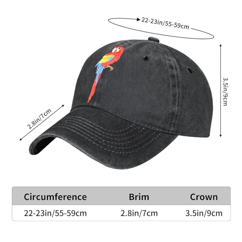 Image of Embroidered Baseball Cap for Women Men Vintage Adjustable Washed Distressed Denim Baseball Hat