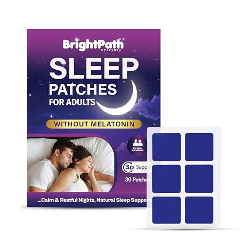 Sleep Patches for Adults Extra Strong Natural Sleep Aid Patch for Men & Women | Magnesium Sleep Patches | 30 Patches (30-Day Supply) | Melatonin-Free Alternative to Sleep Gummies & Pills