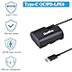 DuraPro USB-C LP E6 LP-E6NH Dummy Akku for Canon LP-E6, LP-E6NH und Canon EOS 60D, 70D, 80D,90D, XC10, XC15, R, R5, R6, R7, 5D Mark II/III/IV, 5DS, 5DS R, 6D, 7D, 7D Mark II Cameras