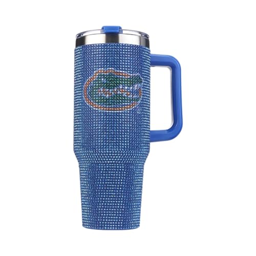 Image of The Memory Company Officially Licensed 40oz TC Bling Game Day Tumbler with Vintage Logo, University of Florida