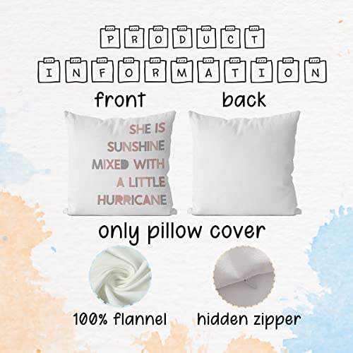 Iwxyi 146 Hello Beautiful Pillow Cover 18X18,Pink Girls Sunshine Mixed With Hurricane Throw Pillow Covers,Girl Decorative Pillowcase thumb #4