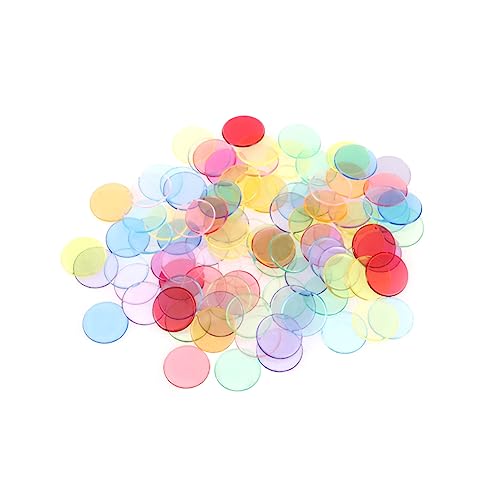 ERINGOGO 300pcs Bingo Game Plastic Chips Color Chip Pieces Smooth Plastic Bingo Supplies Boys and Girls Counting Toys Educational Set