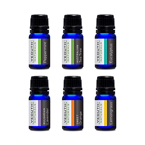 Huiles essentielles pures de YEOUTH pour l'aromathérapie - Ensemble de 6 - Six 10ML Cover